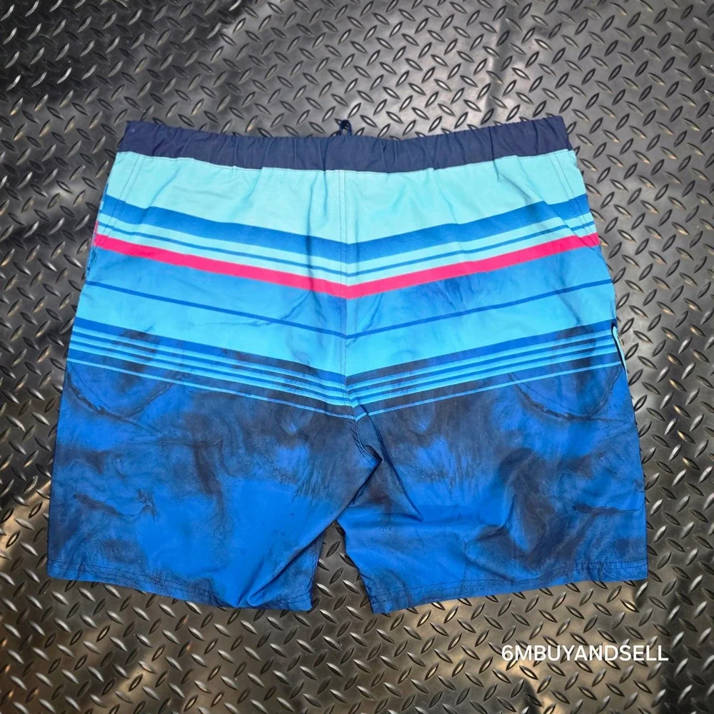 ZeroXposur Mens XXL Board Shorts Blue Striped Swim Trunks A88111S NVY IBIZA